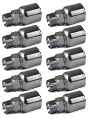 10 Pack MP-08-08 1/2″ Hose x 1/2″ NPTF Male Pipe Rigid Hydraulic Hose Fitting