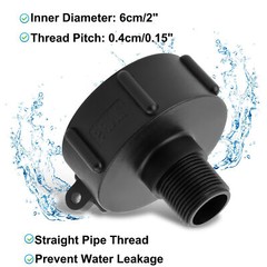 20X 275 330 G IBC Tote Adapter 2 NPT (NPS) Fine Thread x3/4 Male Garden Hose US