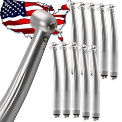 1-10 Dental LED Fiber Optic E-generator High Speed Handpiece 4 HOLES