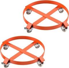 55 Gal Drum Dolly Heavy Duty Barrel Cart 1000/1250lbs with Swivel Casters Steel