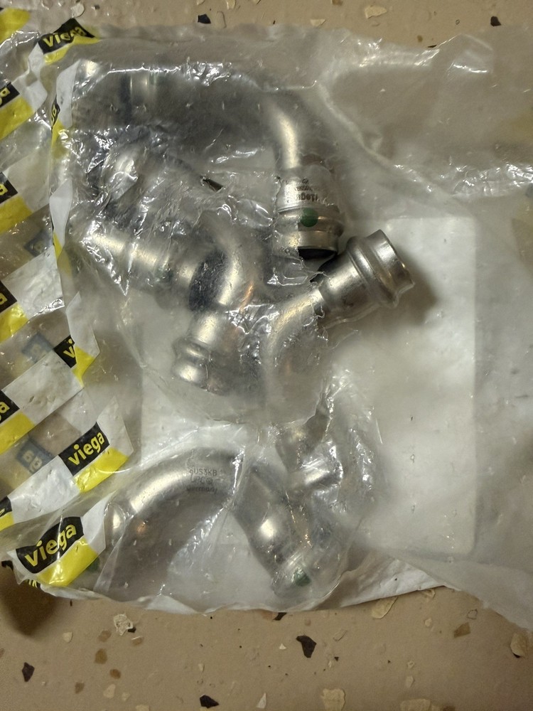 (5)Viega 80400 1/2 x 1/2 – (P-P) – Elbow – 90 ProPress 316