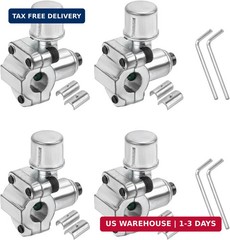 4pcs BPV-31 Piercing Valve & 4 Hex Key & 8 Adapter, Refrigerator Line Tap Valve