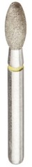 10 Burs Dental Diamond Burs FG Egg Football 379/023XF Extra Fine Grit High Speed