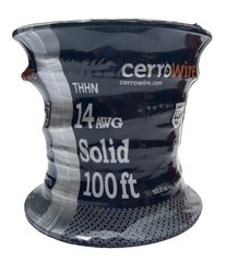 Cerrowire 100 ft. 14 Gauge White Solid Copper THHN Wire