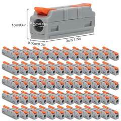 60pcs 1-in-1-Out Lever Wire Connectors Compact Electrical Splicing Kit
