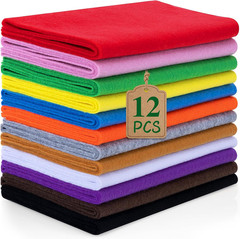 12 Rolls 8″X35″(20.5X90Cm) 1.4Mm Thick Soft Felt Fabric Sheet 12 Assorted Classi