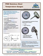 New PRM 32-400F/ 0-200C Temperature Gauge 3″ 304 SS Case ½” NPT Back Multi-angle