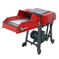 Auto Feed Hay Crusher 220V Straw Corn Cutter Pulverizer 6 Blade with Conveyor