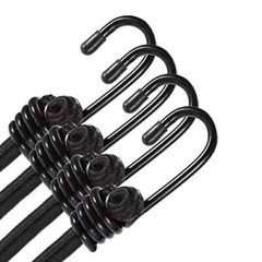 8mm HEAVY DUTY BLACK MARINE GRADE BUNGEE CORD Tarp Tie Down Strap 12-20-30-40″