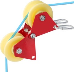 90 Degree Angle Lifting Pulley System Roof Top Rope Block & Tackle Pulley System