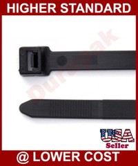 100 to 16000~ 18 lbs to 50 lbs Anti UV Black Cable Tie Wire Zip Nylon Wrap Ties