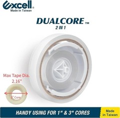 Excell Dual-Core Desk Tape Dispenser Fits 1″ & 3″ Core ,No Tape & Pen,Pen Holder