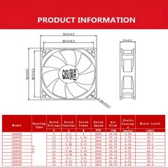9025 DC Brushless 3.7V-24V Cooling Fan Ultra-Quiet 2-Pin Micro Fan 90x90x25mm