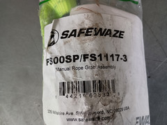 NEW SAFEWAZE FSOOSP1FS1117-S 3 FT LANYARD MANUAL ROPE GRAB ASSEMBLY