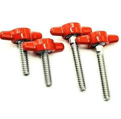 10-24 Thumb Screw T Bolts Red Butterfly Clamping Tee Wing Plastic Knob #10 SS