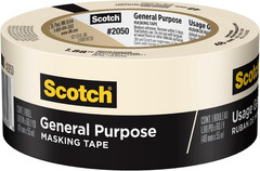 Scotch General Purpose Masking Tape, 1.88 In. x 60.1 Yd, Beige