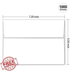 Goefun white a7 Envelopes 5.25×7.25 1000 Pack