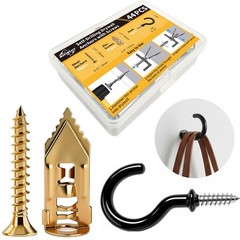 50Pcs Self-Drilling Drywall Anchors with Screws – Easy Expansion & Secure Hold