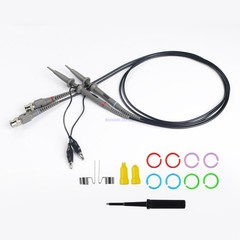 2pcs Oscilloscope Probe Scope Clip Test Cable Lead Kit 1X /10X BNC For P6100