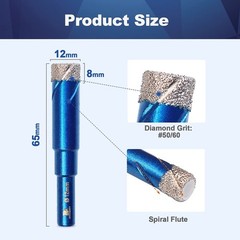 Dry Diamond Drill Bit Setbrschnitt 10Pcs/Pack 1/2 Inch 12Mm Diamond Hole Saw
