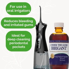 Under The Gums Irrigant Solution – Alcohol-Free, Vegan Herbal Solution for Wa…