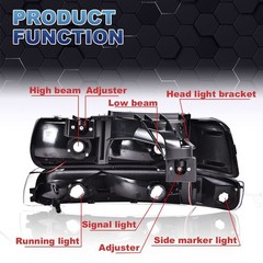 Chevy Silverado LED Headlight Assembly Compatible 1999-2002 2000-2002 2500 3500
