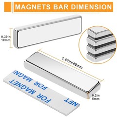 Compact Neodymium Magnetic Strips – 10 lbs Pull Force, Perfect for DIY & More