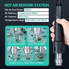 YIHUA 992D-III Precision Rework Station 1220W Hot Air Gun Microscope Soldering