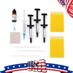 Dental Ortho Bonding Primer Bottle Bracket Light Cure Adhesive Paste Syringe Kit