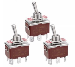 NEW HEAVY DUTY DPDT ON-OFF-ON TOGGLE SWITCH 20A 125V, 15A 250V Screw 3pcs