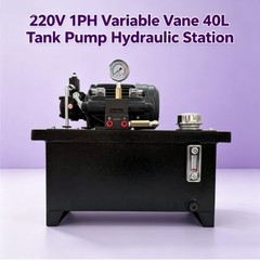 220V 0.75KW Hydraulic Power Unit Hydraulic Pump 40L 7MPa Vane Pump Station