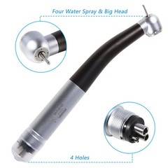 SKYSEA Dental High Speed Turbine Handpiece Push Button 4H 4Spray Stainless Steel
