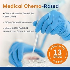 Supmedic Medical Soft (M) Nitrile Exam Gloves, 100 Count Latex-Free Powder-Free