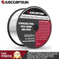 ARCCAPTAIN 0.030 E308LFC-O Flux Cored Wire 2Lbs Stainless Steel MIG Welding Wire