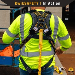 KwikSafety SCORPION DiamondBACK Safety Harness (w/ Attached Lanyard) ANSI OSHA