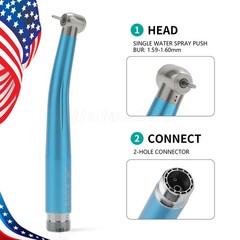 7 Color NSK PANA MAX Style Dental High Speed Handpiece Turbine Push Button 2Hole