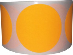 Circle Dot Stickers | 2.5″ Inches Round | 500 Pack | Pick One Color