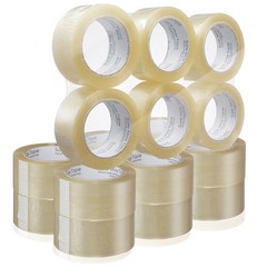 18 Rolls Carton Sealing Clear Packing Tape Box Shipping- 1.8 mil 2″ x 110 Yards