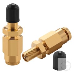 1/4″ Inflation Schrader Valve with Push to Connect for 1/4″ OD Air Line Tubing