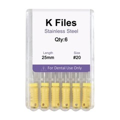 Dental Endo Root Canal File K-files 25mm Stainless Steel #6#8#10#15-45 Hand File