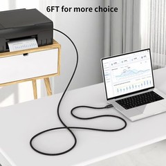 USB B to USB C Printer Cable 6FTType B to Type C Cord for PCUSB C MIDI Cable …