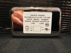 RADIUS POWER DSC1000-4-2.2-2.2-QD 1121-008 1PH/PE 250VAC 16A@40c 50/60HZ