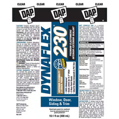 Dynaflex 230 10.1 Oz. Clear Premium Elastomeric Exterior/Interior Window, Door a