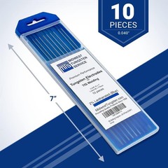 TIG Welding Tungsten Electrodes 10 Pack Blue 040 Inch for aluminum steel metals