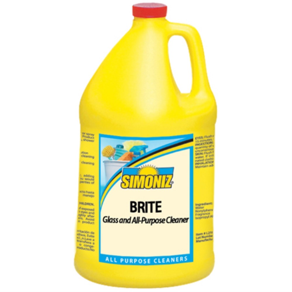 Case of 4 Gallons Simoniz Brite Glass & All-Purpose Cleaner