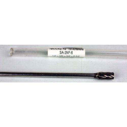 Carbide Burr (SA-3NF-6) Cylindrical – Aluminum Cut – 1/4 x 3/8 x 3/4 x 2 1/2