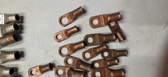 Pure Copper-Silver coated Ring Crimp Connector Wire Cable Lug Ring Style Lot