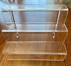 7 Pcs Acrylic Risers for Display, Acrylic Display Riser, Clear Frosted
