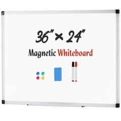 36 X 24 inches Magnetic Dry Erase Board with Aluminum Frame, Office