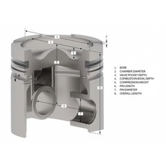 6211312130 PISTON-BODY C/W CLIPS for Komatsu® (6211-31-2130, 6211312111)